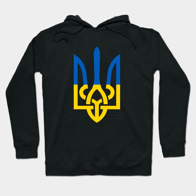 UKRAINE TRIDENT EMBLEM SLAVA UKRAINI PROTEST RUSSIA Hoodie by ProgressiveMOB